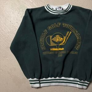 Vintage Ringer Golf Tournament Men's M Stripe Sweatshirt